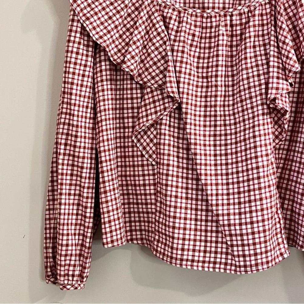 J. Crew Factory Square Neck Ruffle Top - Picture 4 of 13